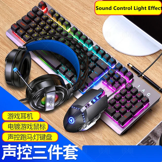 USB Wired Gaming Keyboard Optical Mouse 