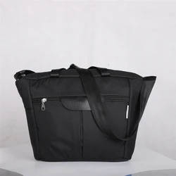 Sac à dos de voyage noir pour maman, poussette de maternité de grande capacité, de styliste, pour soins de bébé, à la mode 