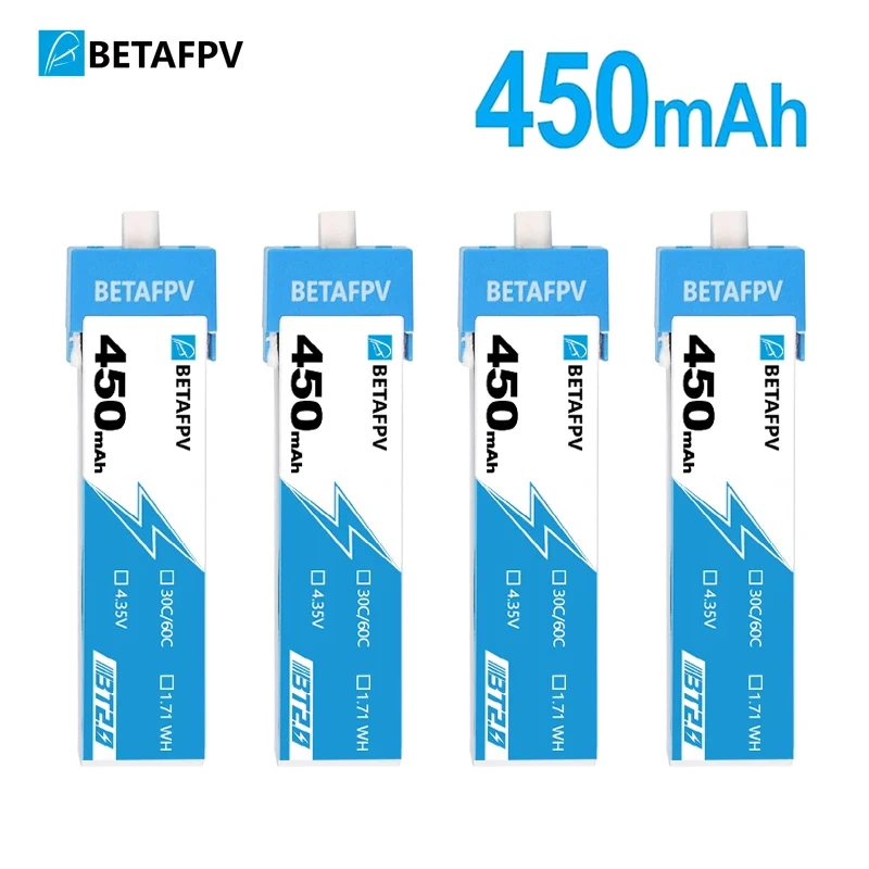 8PCS BETAFPV Drone Battery, BETAFPV Cetus Drone Battery BT2.0 300mAh 450mAh1S