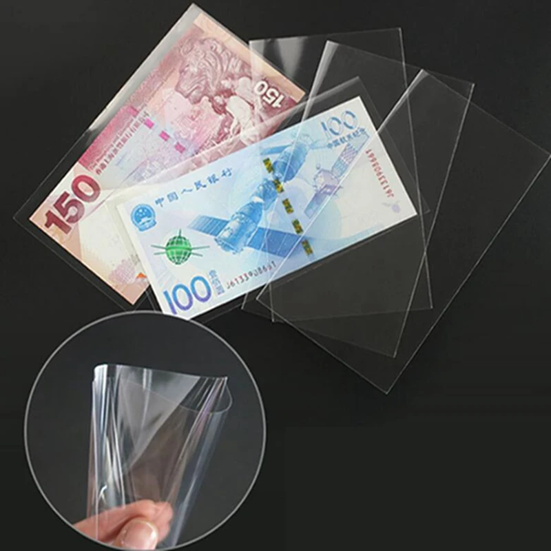 100 шт./компл. Лидер продаж деньги защитная сумка страница Бумага валюты Альбом для монет портмоне держатель прозрачныая полипропиленовая банкнот с коробкой