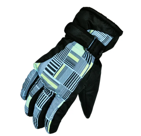 "Waterproof Gloves Ladies Non-Slip Touch Screen Ski Fashion Riding Women Gloves New Winter Mens Warm And Wind-proof " - Цвет: AT8816lanhuanghei