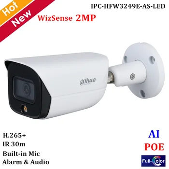 

Dahua 2MP Full-color WizSense Series Network Cam IPC-HFW3249E-AS-LED Built-in Mic IR 30m 12V DC Support Intelligent Detection