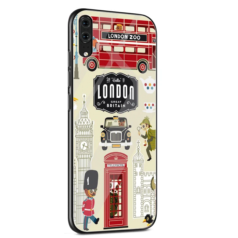 G6 Чехол для huawei P30 P20 P Smart P10 Y6 7A Y9 Honor 8X9 10 mate 20 Pro Lite style Лондонский автобус английский телефон винтажный британский - Цвет: G6