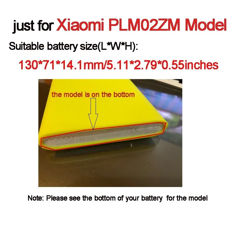 Portable Silicone Power Bank Case External Battery Cover for 10000mAh Xiaomi Power Bank