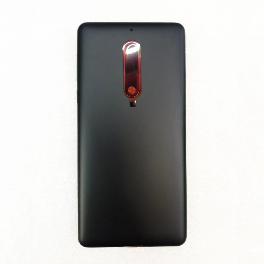 Matte Black Для Nokia 5 TA-1053 1024 1044 один корпус мобильного телефона ЖК средняя рамка задняя крышка батарейного отсека кнопка регулировки громкости - Цвет: Matte Black
