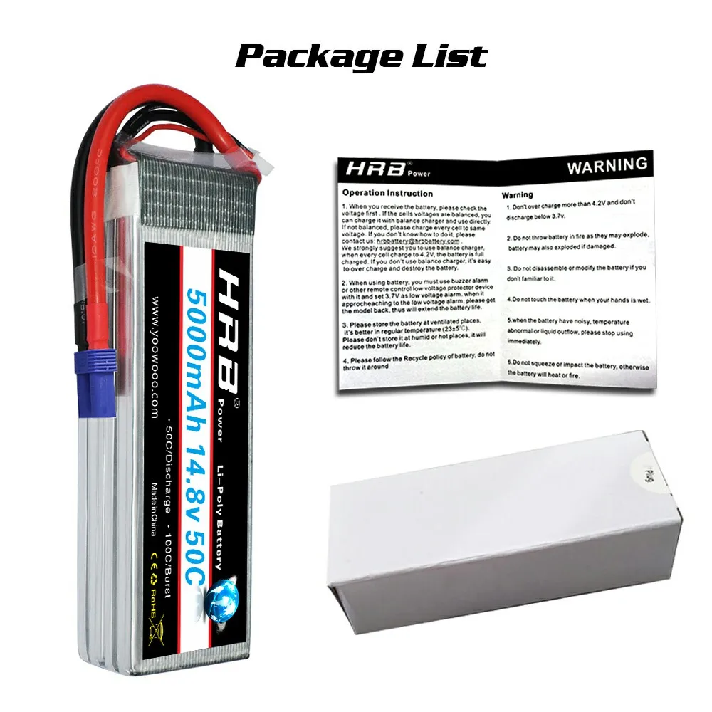 Batterie Drone 4S 6000mAh 50C XT60 - Haute Capacité LiPo