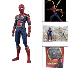 SHF נוקמי ברזל איש עכביש אינסוף מלחמת ספיידרמן PVC פעולה דמויות לאספני דגם צעצועי מתנה(China)