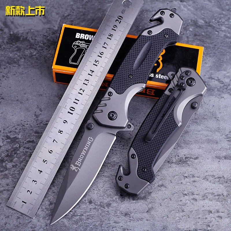 Складной нож Browning с наружным инструментом кемпинга выживания высокой твердости Швейцарский Многофункциональный армейский нож дикий нож выживания