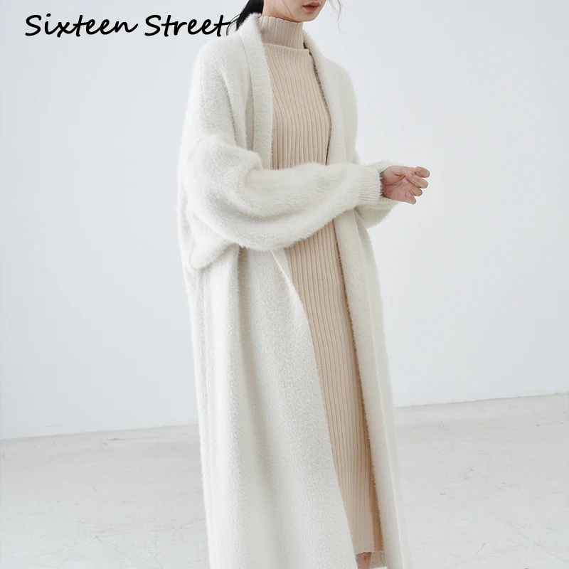 maxi cardigan wool
