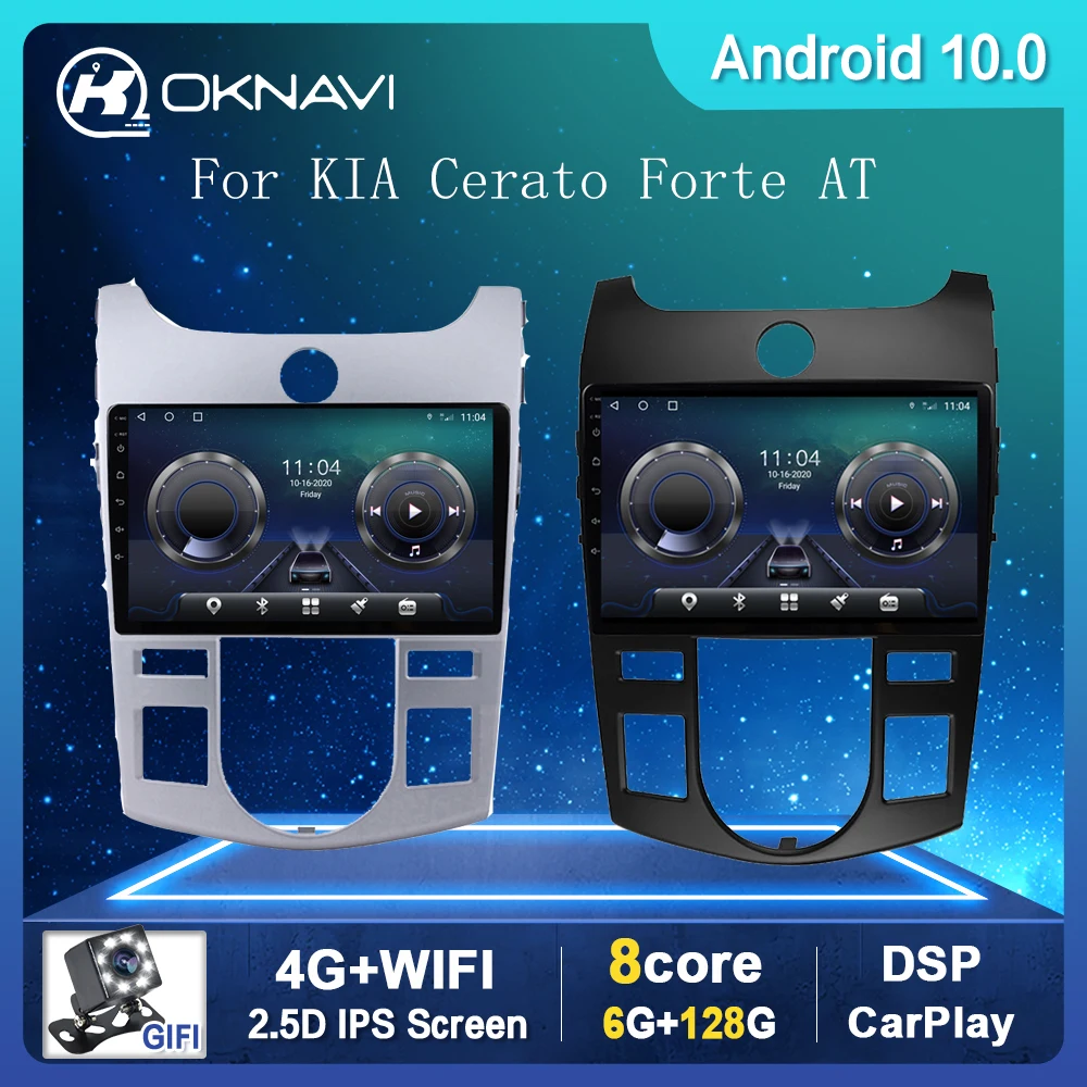 Автомагнитола 9 дюймов Android 10 0 мультимедийный видеоплеер для KIA Cerato Forte AT 2008 2014 автомобильные аксессуары GPS Wi Fi