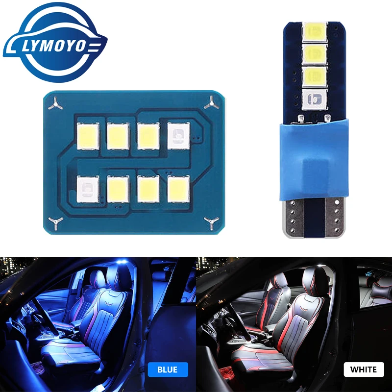 Белого и синего цвета T10 ba9s c5w 2835 8SMD Led Панель canbus Авто Номерного Знака интерьера