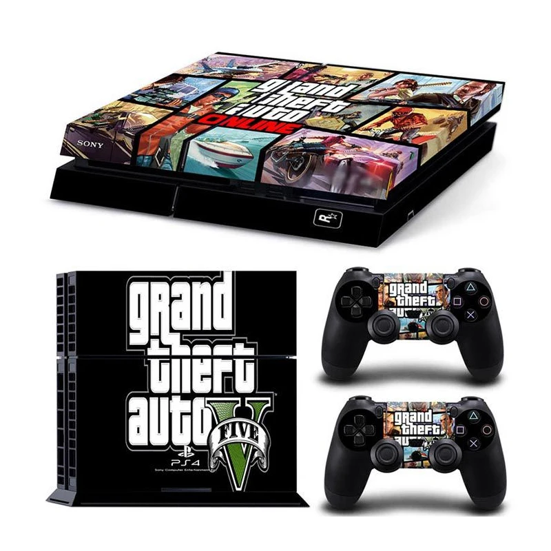 Наклейка для геймпада Dualshock4 GTA 5 консоли PS4 виниловая кожа Grand Theft Auto наклейка
