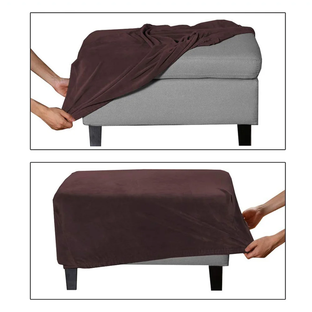 Бархатные чехлы для подножки прямоугольные съемные моющиеся Чехлы дивана с