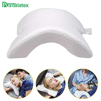 

PurenLatex Soft Memory Foam Orthopedic Neck Pillow Health Care Cervical Vertebra Protect Elastic Support Bed Pillow hand hemp