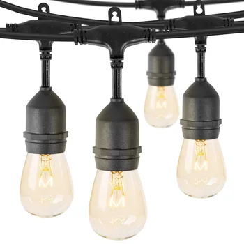 

IP65 Commercial Grade 15M 15Bulb Led String Lights Outdoor S14 Retro Edison Filament Bulb Garden Holiday Wedding Christmas Light