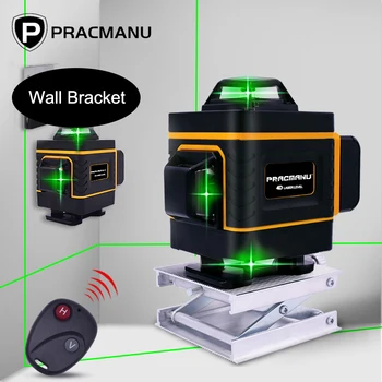 

16 Lines 4D Green Laser Level Horizontal And Vertical Cross Lines With Auto Self-Leveling, Indoors and Outdoors