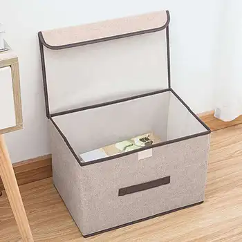 

Nonwovens with Lid Storage Box with Cover Clothing Folding Locker Cloth Art Children's Toys with Lid Storage Box Finishing