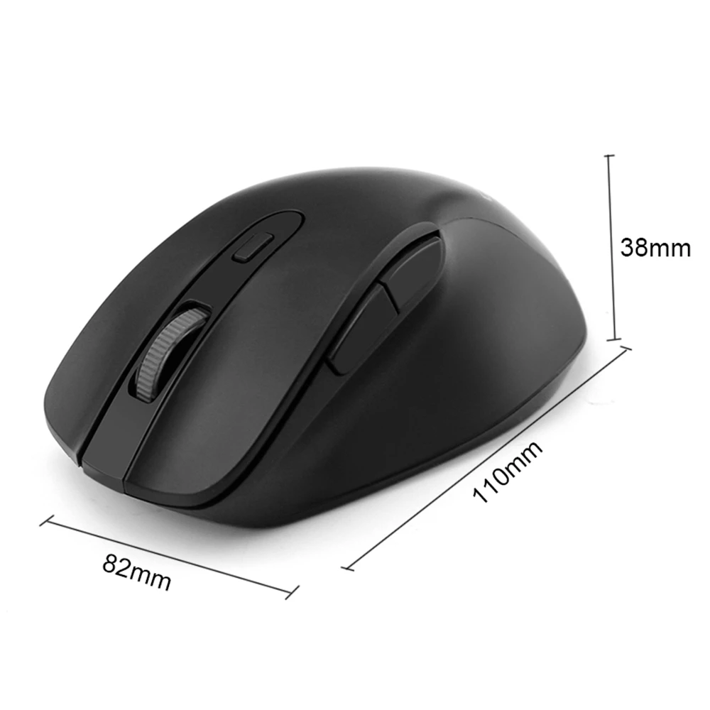 Delux M517GX эргономичный оптический Беспроводной Мышь 6 кнопок 800/1000/1200/1600 точек/дюйм USB офисная игровая компьютерная мышь для ПК, ноутбука