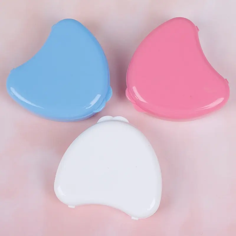 Heart Shape False Teeth Box Storage Case Dental Orthodontic Retainer
