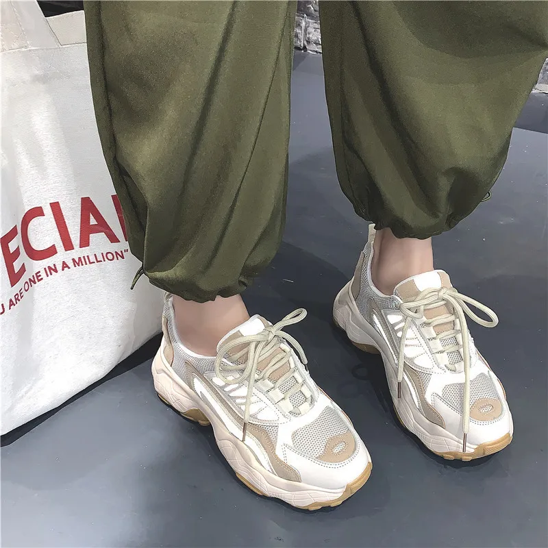 

New Women Shoes Spring New Women's Shoes Ulzzang Platform Sports Shoes Female Wisdom Shoes Women Snekaers tenis feminino U21-75