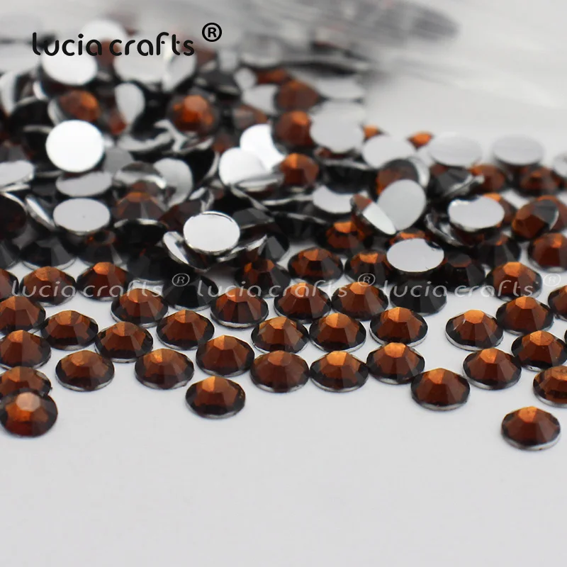Red Coffee Lucia crafts, 4 мм, 1000 шт./лот, SS16, стразы из смолы с плоской задней поверхностью, сделай сам, для мобильного телефона, для дизайна ногтей, наклейки, дрель F0701 - Цвет: Red Coffee