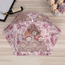 Kitchen Folded Mesh Food Cover 1 Pcs Umbrella Hygiene Grid Style Anti Fly Mosquito Food Dish Cover BBQ Picnic Kitchenware