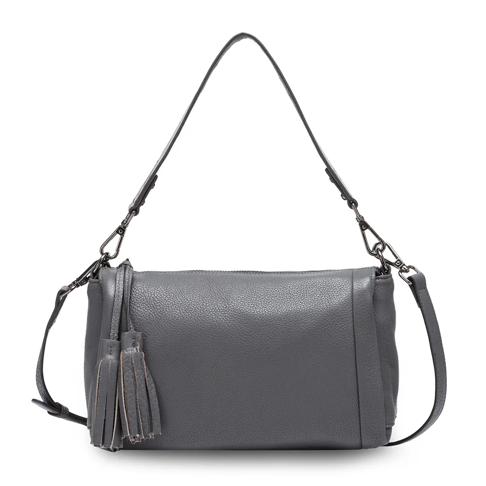 grey Zency/Скидка до 60%; женские сумки из натуральной кожи; высококачественные сумки; не допускают возврата - Цвет: grey