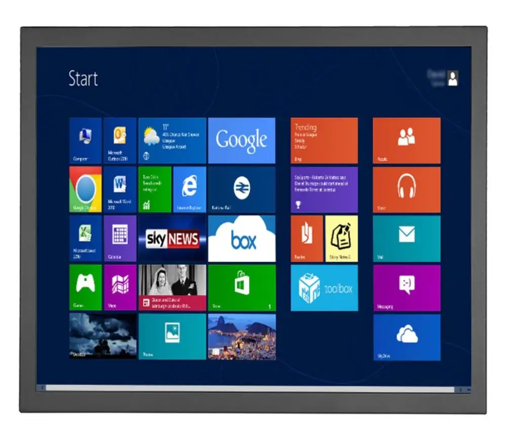 12V DC input 19 inch high brightness outdoor use 1000 nits monitor with BNC input and output for teleprompter use