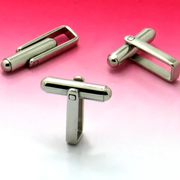 

4pcs No Fade Stainless Steel French Cufflink Blanks Plane Setting Metal Tray DIY Jewelry Making Connector Wholesale
