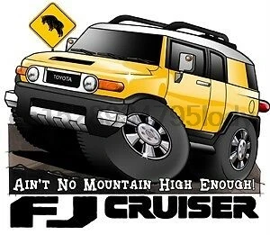 

Toyota FJ CRUISER CARTOON T-SHIRT #9258 Off Road 4X4