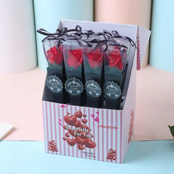 

12 Pcs Roses Soap Flowers Creative Romantic Wedding Favors Rose Soaps Flower for Valentine's Gift Mother's Day Gifts