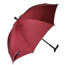 Складной деловой зонт со светоотражающими полосками, Зонт от дождя для мужчин и женщин, трость с черным покрытием