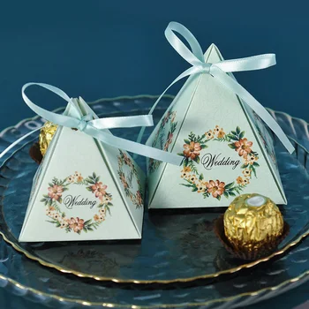 

Sugar Box Wedding Gift Box Guest Present Box with Ribbon Small Packaging Box Wholesale