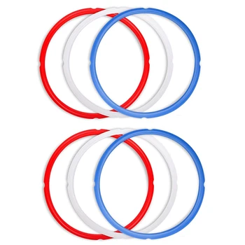 

6 Replaceable Silicone Gasket Sealing Ring for 6Qt for Pressure Cooker-Instant Cooker Accessories