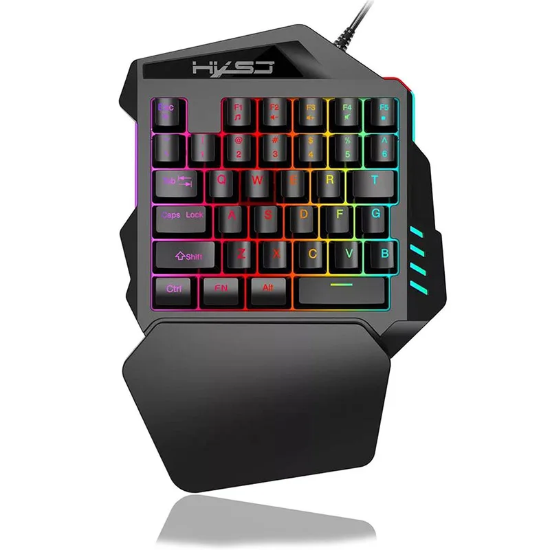 

V100 One-Handed Keyboard Left Mobile Phone Mechanical Handfeel Small Mini Portable Mobile Phone Chicken Useful Product Gaming Ke