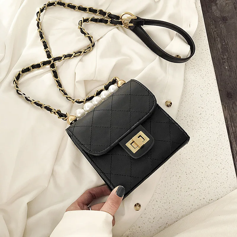 

New Arrival Mini Small Bag Women's 2020 New Style Korean-style Rhombus Chain Square Sling Bag Versitile Fashion Western Style Si