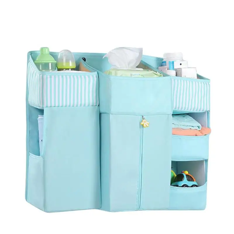 Baby Crib Organizer Bed Hanging Bag Portable Detachable Hollow Board Design Durable Diaper Storage Bedding Supplies