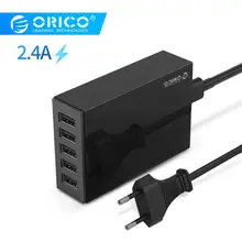 ORICO 5 USB порт зарядное устройство 5V2. 4A ЕС США Великобритания разъем настольное зарядное устройство адаптер для телефона планшета CSL-5U
