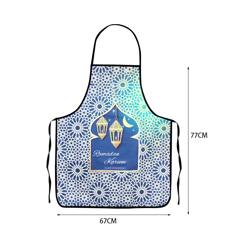 Eid Mubarak Baking Anti-scalding Oven Gloves Kitchen apron happy Eid Al-Adha Muslim Islamic Ramadan Kareem party decoration gift images - 6