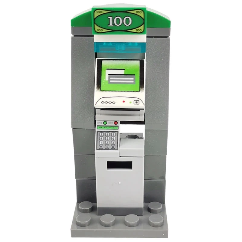 

Legoing ATM Bank Blocks City Series DIY Creative Bricks Creator Figures Locking Model Building Enlighten Tos legoings Cities Kit