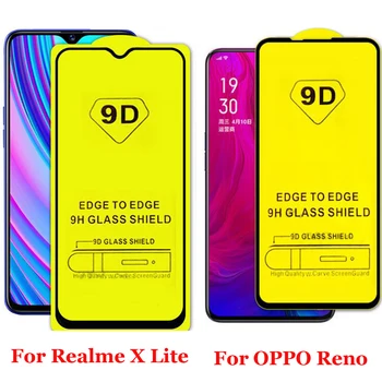 

50pcs/lot Full Glue Full Cover Tempered Glass Screen Protector For Oppo Realme 3 Pro K3 A1K Reno