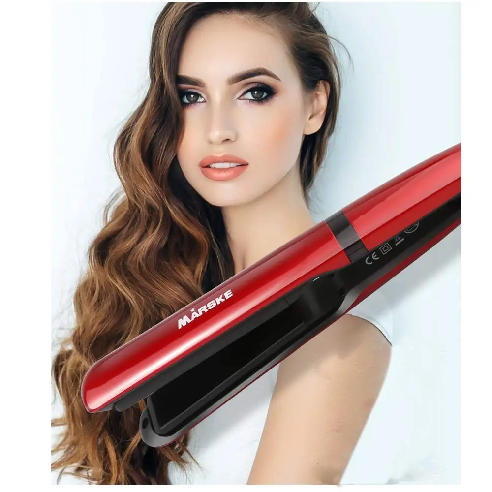 

2-In-1 Stylish Hair Curler Hair Straightener Ceramic Hairdressing Curling Iron 3D Floating Panel Styler For Various Hair Styles
