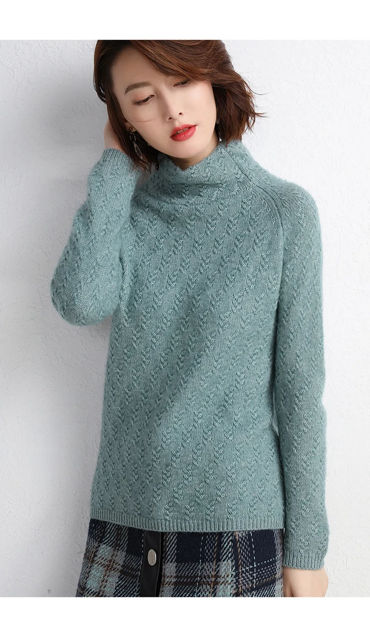 Осень и зима стиль Женская одежда сплошной цвет мягкий пуловер женский чистый кашемир свитер