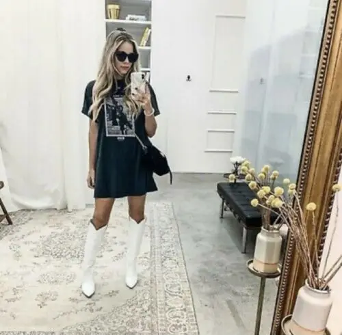 Jastie Retro Leopard Print Long T-Shirt Summer Women Short Sleeve O-Neck Pullover Tops 100% Cotton Tee Dress Oversize Tops Blusa