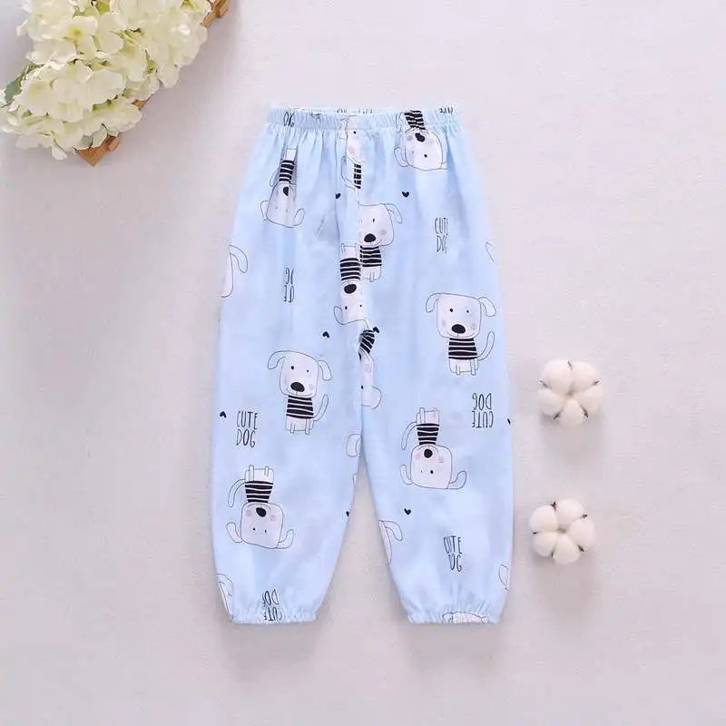 

2019 Summer New Style Men And Women Children Pants Bourette Anti Mosquito Pants Children Ankle Banded Pants Cotton Silk Lantern