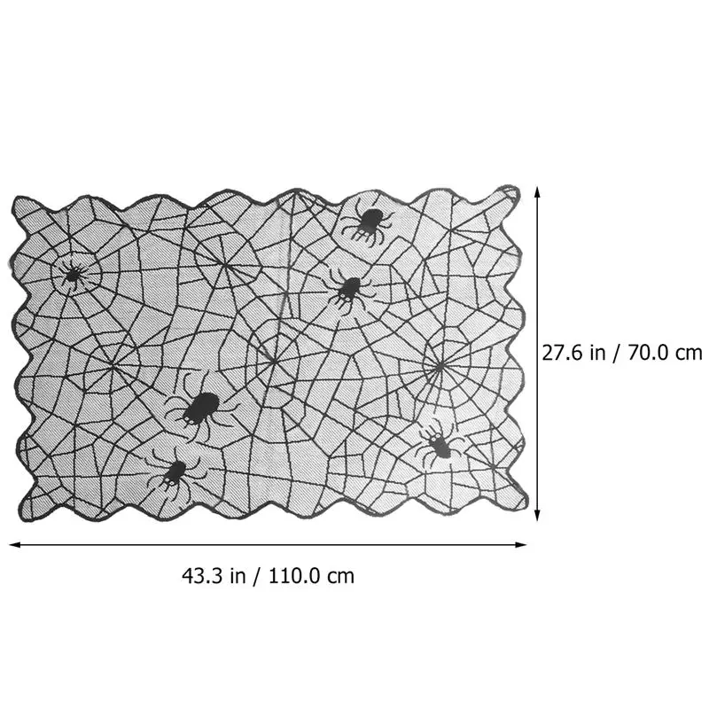 Halloween Lace Tablecloth Black Spider Web Table Cloth Table Covers Halloween Table Mat For Halloween Party Decoration