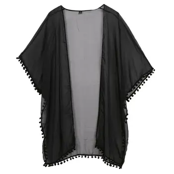 

Women Ladies Boho Beach Cover Up Lace Floral Cardigan Kimono Chiffon Coat Blouse