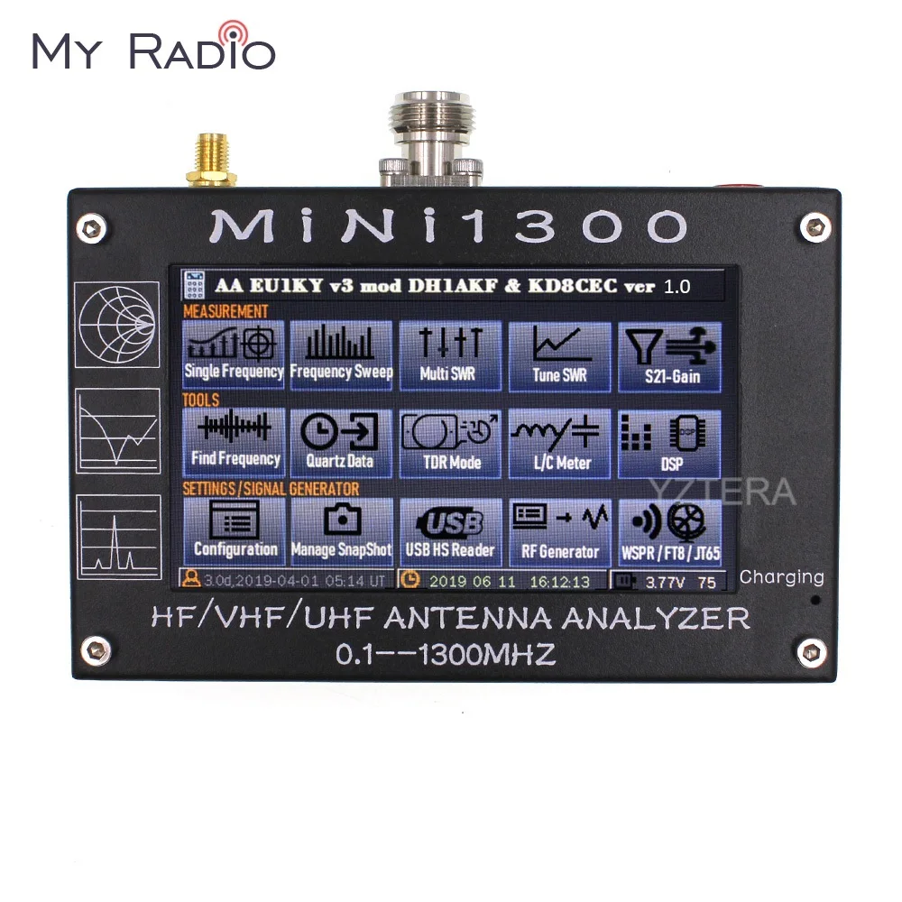 Mini1300 4.3" LCD 0.1-1300MHz HF/VHF/UHF ANT SWR Antenna Analyzer Meter Tester | Мобильные телефоны и аксессуары