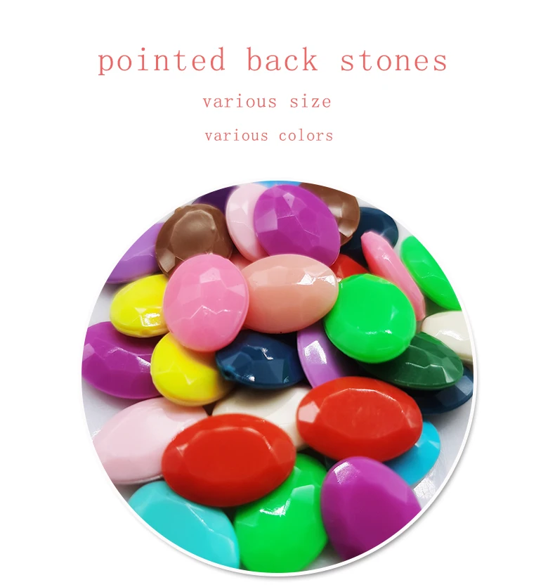 Description Picture 2 of itemAll Size Colors Oval  Acrylic Beads For Garment Craft Charm Beads Loose Bracelet Necklaces Jewelry Making