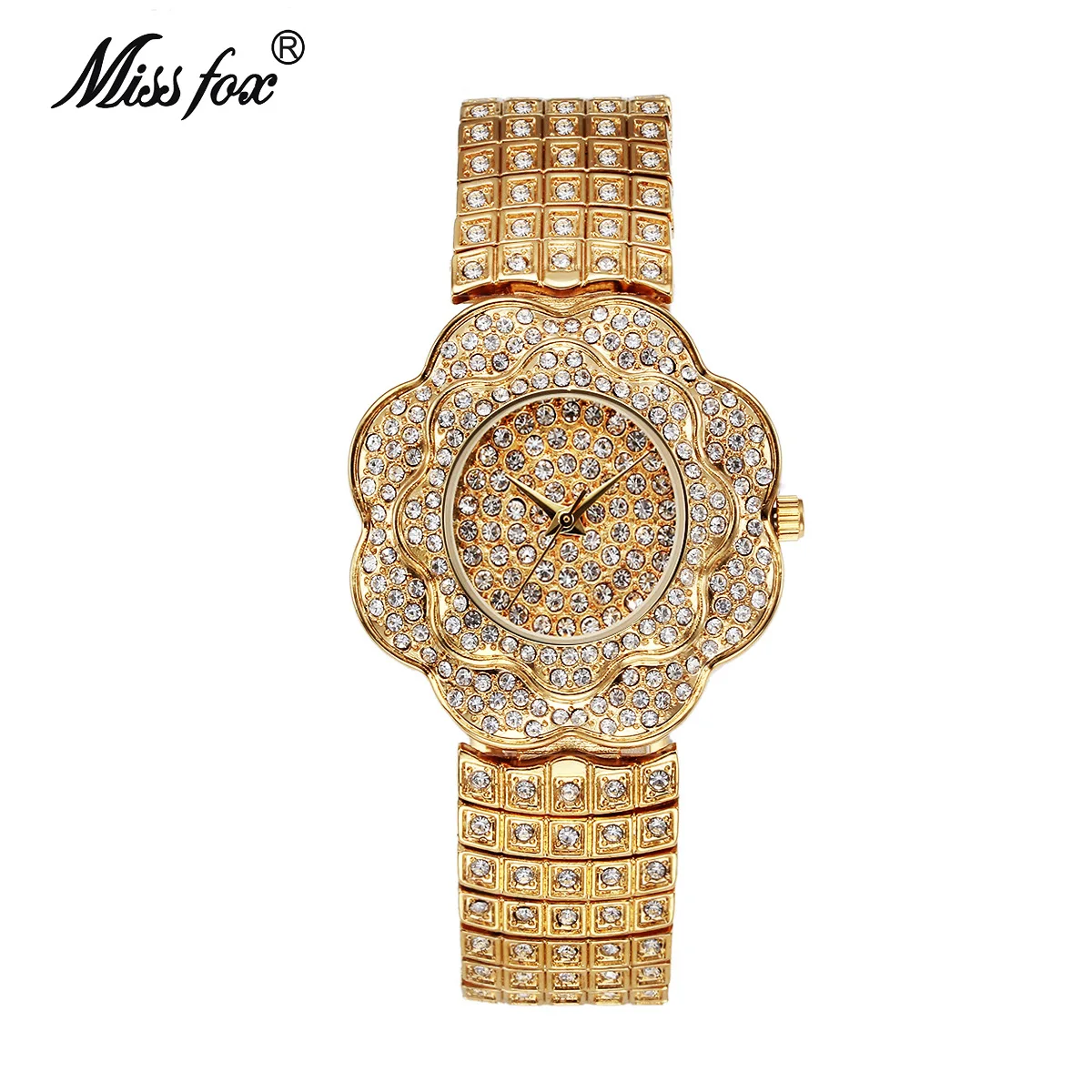 

Hot Sales Quartz Watch Alloy Diamond Set Waterproof Top Grade Casual Women's Steel Watch